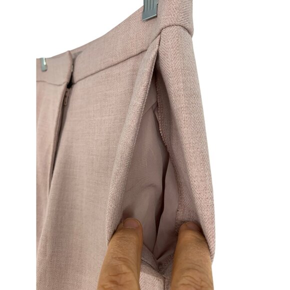 H&M Womens Pink Tweed Dress Career Pants Crop Size 6 RCC10458 EUC pockets - Picture 8 of 8